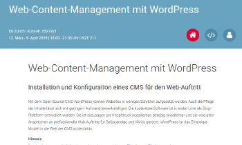 Web-Content-Management mit WordPress